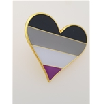 Asexual heart pin
